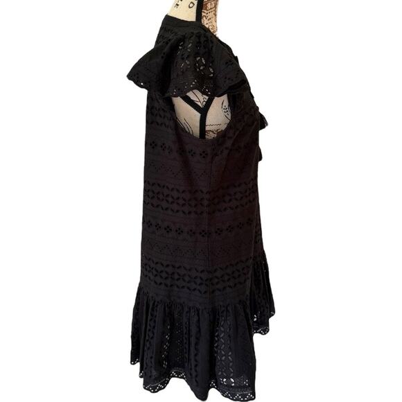 Rebecca Minkoff Caro Eyelet Ruffle Mini Dress- Size 8 - Picture 5 of 11